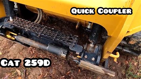 cat skid steer coupling pins not working|cat quick coupler stuck.